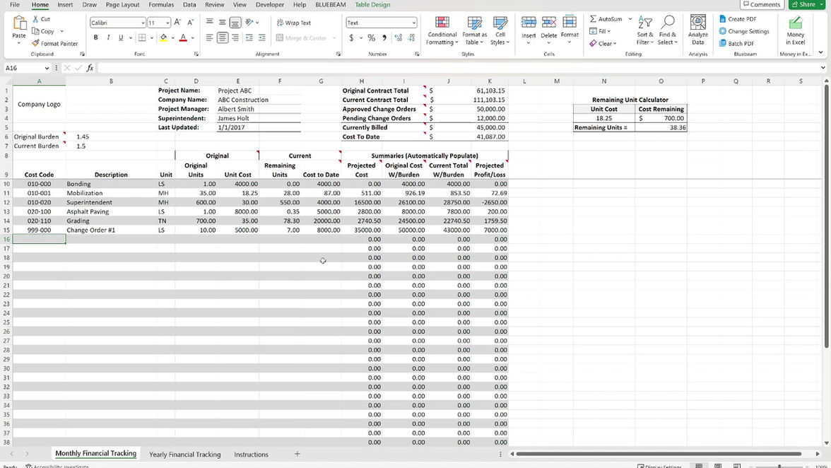 Monthly Financial Tracking Tutorial